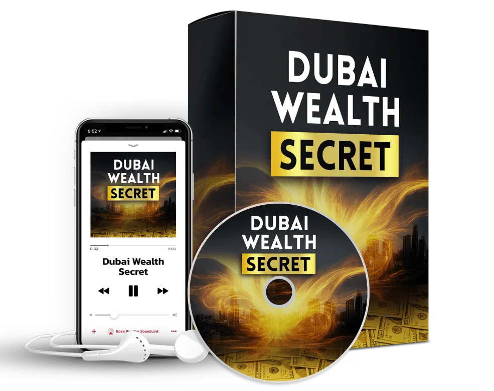 Dubai Wealth Secret digital product bundle including audio, mobile app and video training